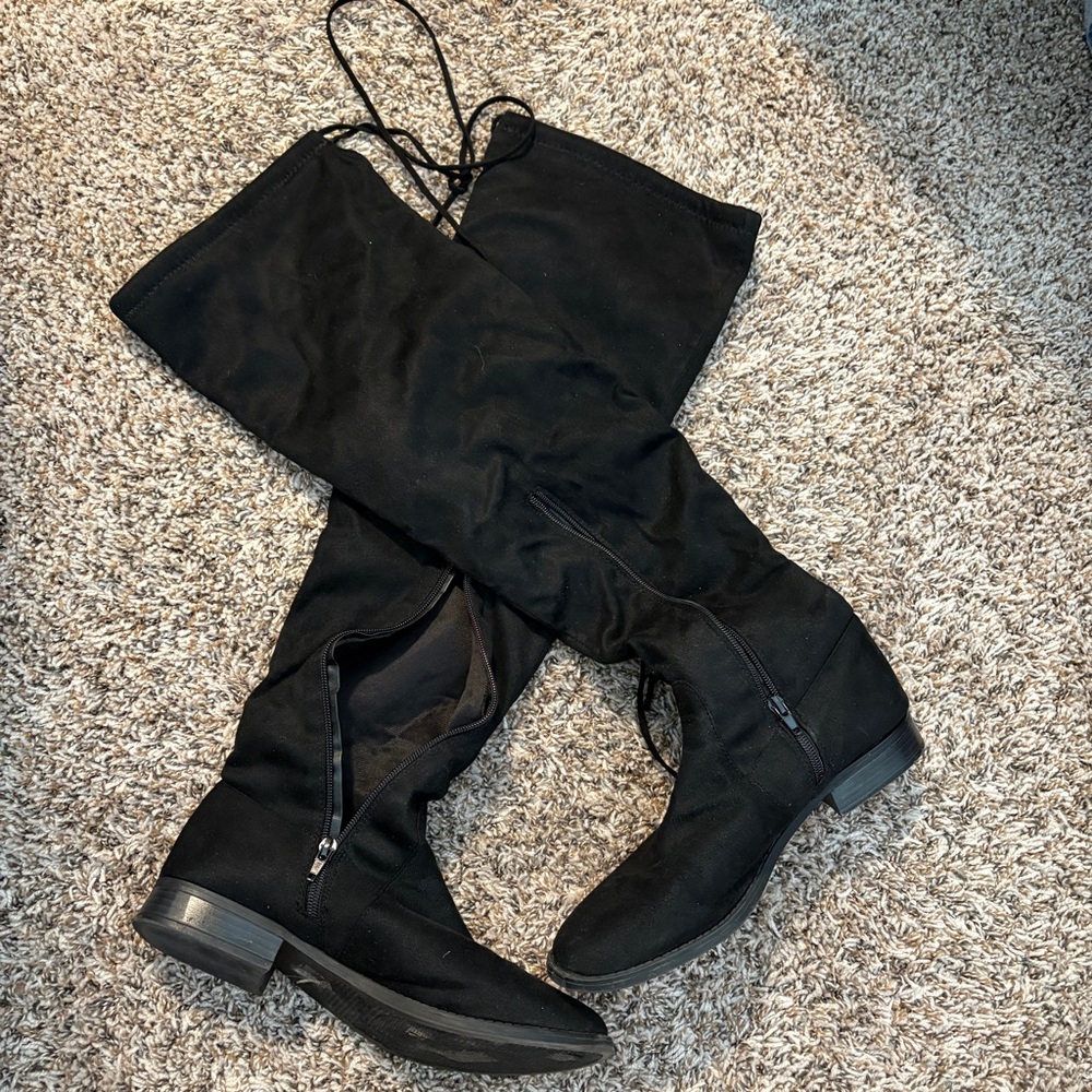 Elegant Black Over-the-Knee Women's Boots